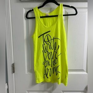 To write love on her arms y2k yellow tank top